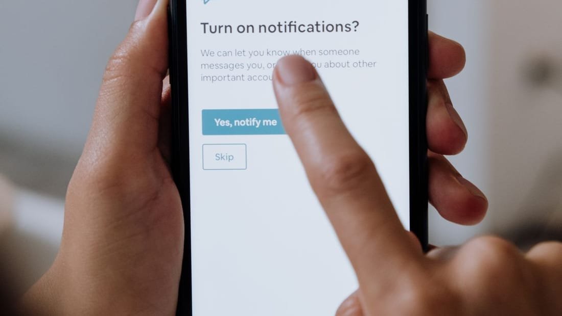 Lead capture form shown on a phone