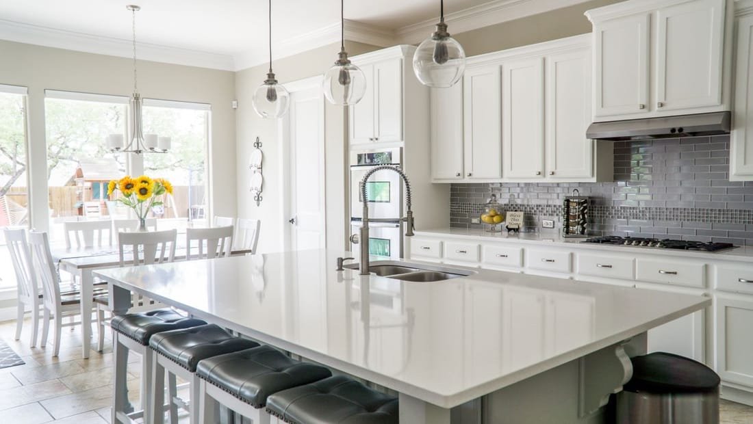 Bright modern kitchen in a listed home